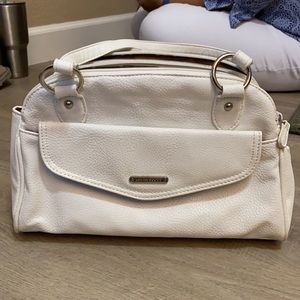 Laura Scott white multi pocket shoulder bag